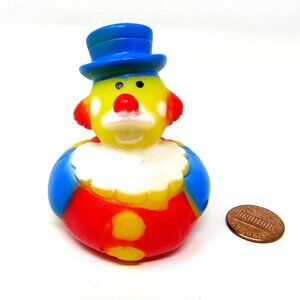 Carnival Clown Rubber Duck 2in Circus Top Hat Squirter Collect Party